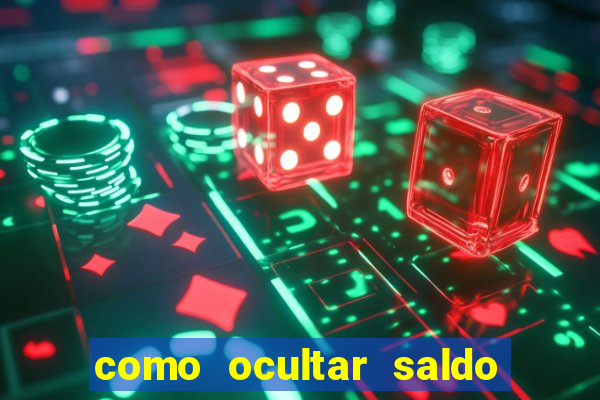 como ocultar saldo na betfair